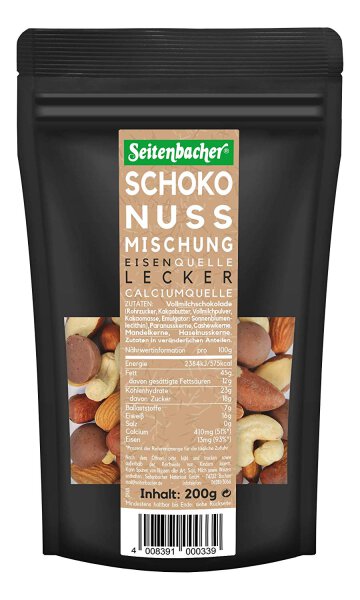 Seitenbacher Schoko-Nuss Mischung - Edelste Nüsse + Schokolade