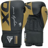 RDX F4 Sparring Boxhandschuhe Klettverschluss 16oz schwarz/ gold