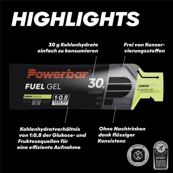 PowerBar Black Line Fuel Gel Lemon Coffein