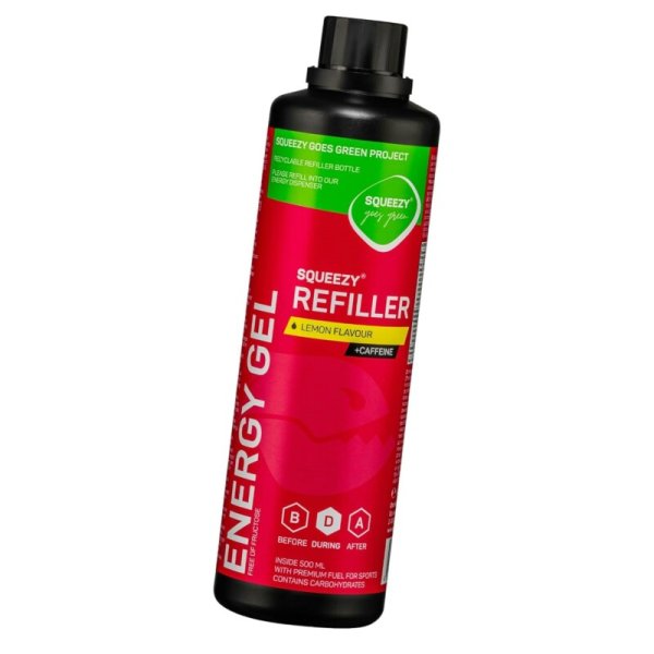 Squeezy Energy Gel Refiller 500ml Lemmon + Koffein
