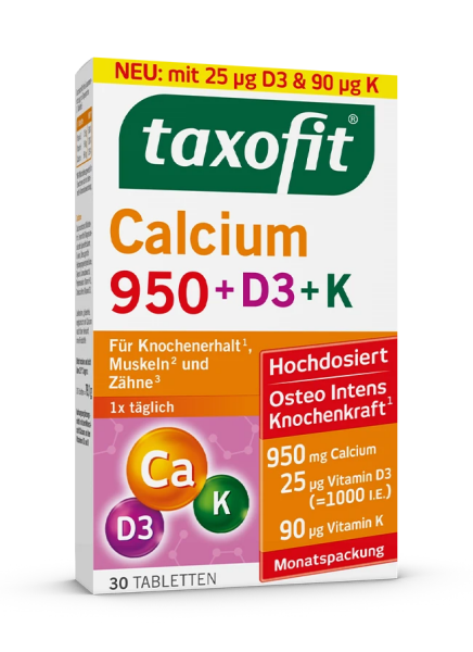 Taxofit® Calcium 950 + D3 + KK Depot Tabletten